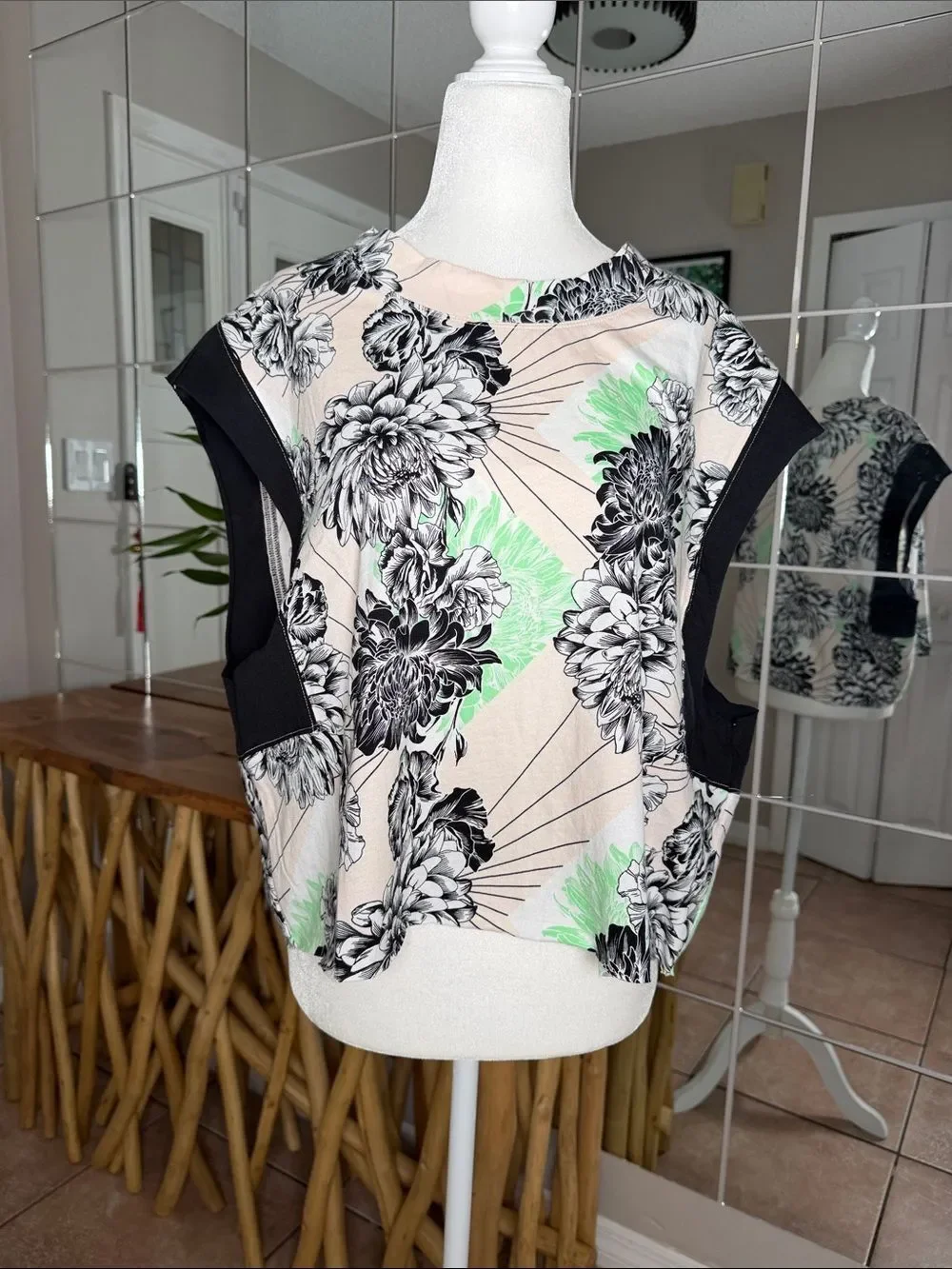 NWOT Free People Oversized Floral Tank